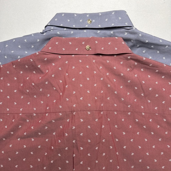 Travis Mathew Not Your Best Shirt Men L Button Up Short Sleeve Arrow Lot Of 2 - Picture 8 of 9